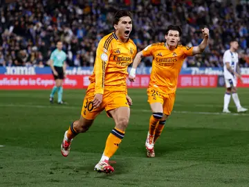 Gonzalo celebra su gol ante el Leganés en Butarque Gonzalo celebra su gol ante el Leganés en Butarque