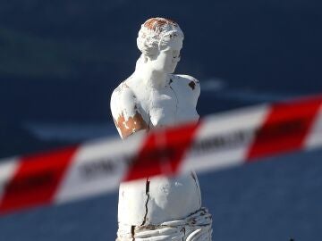 Estatua en Santorini