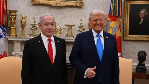 Donald Trump y Benjamin Netanyahu. Donald Trump y Benjamin Netanyahu.