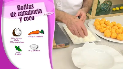 Ingredientes Bolitas de zanahoria y coco Ingredientes Bolitas de zanahoria y coco