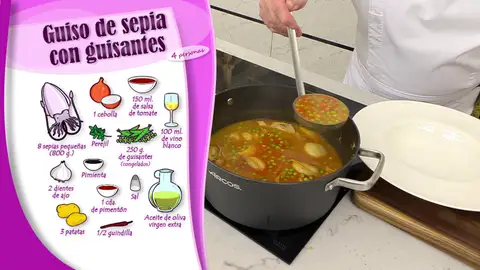 Ingredientes Guiso de sepia con guisantes Ingredientes Guiso de sepia con guisantes