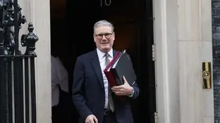 UK Prime Minister Keir Starmer's Questions in London 05 February 2025, United Kingdom, London: UK Prime Minister Keir Starmer departs 10 Downing Street, to attend Prime Minister's Questions at the Houses of Parliament. Photo: Stefan Rousseau/PA Wire/dpa 05/02/2025 ONLY FOR USE IN SPAIN