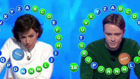 21 aciertos y un fallo: Rosa y Manu logran el empate en el Rosco 21 aciertos y un fallo: Rosa y Manu logran el empate en el Rosco