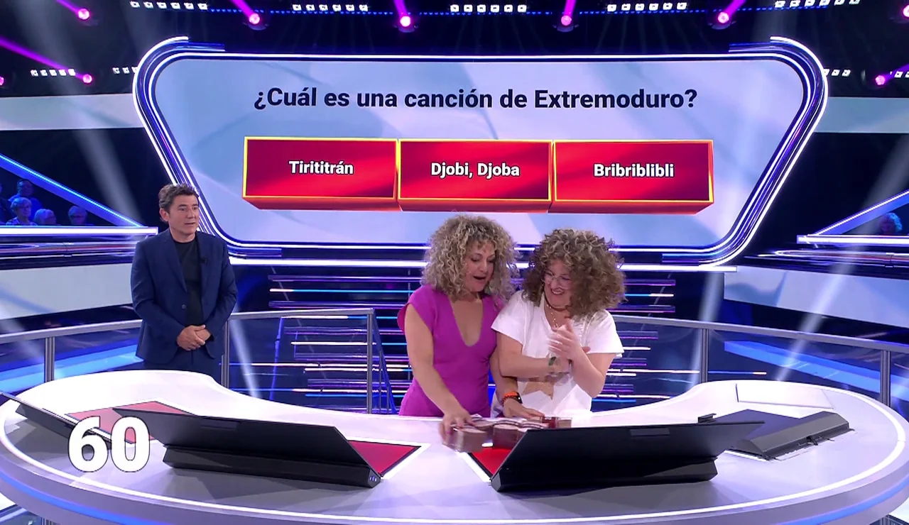 Mari Pili y Bea, concursantes de Atrapa un millón