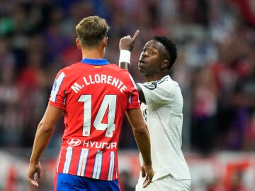 Marcos Llorente y Vinícius se encaran en el derbi del Metropolitano