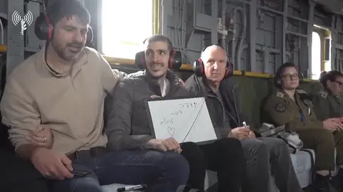 Imagen de uno de los rehenes liberados por Hamás. Imagen de uno de los rehenes liberados por Hamás.