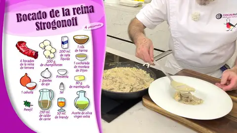 Ingredientes Bocado de la reina Strogonoff Ingredientes Bocado de la reina Strogonoff