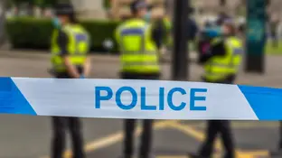 Policía de Glasgow en un incidente Policía de Glasgow en un incidente