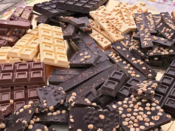 Tabletas de diferentes chocolates Tabletas de diferentes chocolates