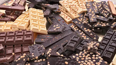 Tabletas de diferentes chocolates Tabletas de diferentes chocolates