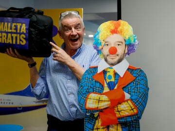 El presidente de Ryanair, Michael O'Leary durante una rueda de prensa