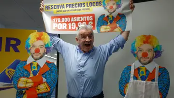 Michael O'Leary presenta la campaña en Madrid Michael O'Leary presenta la campaña en Madrid