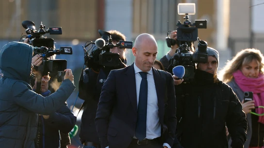 Luis Rubiales llega este martes a la sede de la Audiencia Nacional en San Fernando de Henares Luis Rubiales llega este martes a la sede de la Audiencia Nacional en San Fernando de Henares