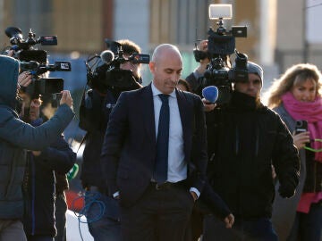 Luis Rubiales llega este martes a la sede de la Audiencia Nacional en San Fernando de Henares