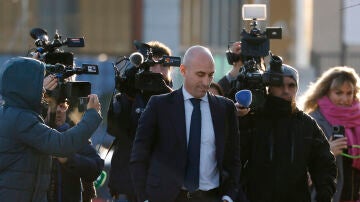 Luis Rubiales llega este martes a la sede de la Audiencia Nacional en San Fernando de Henares