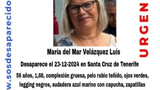 El cartel de Mar&iacute;a del Mar que desapareci&oacute; en Tenerife hace 50 d&iacute;as 