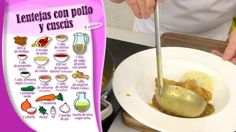 Ingredientes Lentejas con pollo y cuscús Ingredientes Lentejas con pollo y cuscús