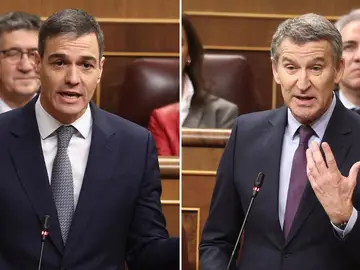 Sánchez y Feijóo en el Congreso de los Diputados Sánchez y Feijóo en el Congreso de los Diputados