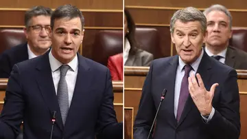Sánchez y Feijóo en el Congreso de los Diputados Sánchez y Feijóo en el Congreso de los Diputados