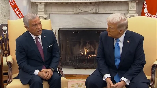 Rey de Jordania con Donald Trump Rey de Jordania con Donald Trump