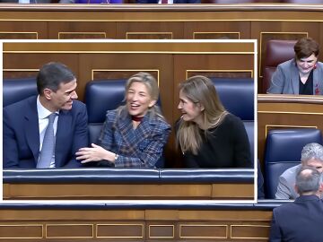 Pedro Sánchez y Yolanda Díaz en el Congreso