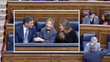 Pedro Sánchez y Yolanda Díaz en el Congreso