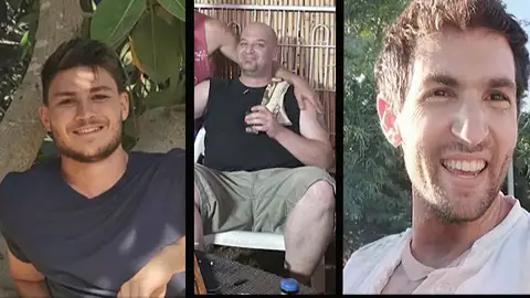 Imagen de los rehenes que liberará Hamás Imagen de los rehenes que liberará Hamás