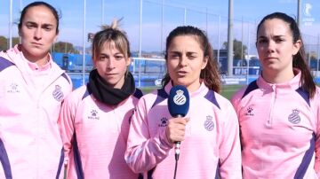 Las jugadoras del Espanyol muestran su apoyo a Daniela Caracas