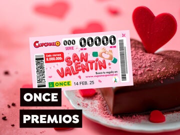 Premios del Sorteo del Cuponazo de San Valentín de la ONCE de hoy 14 de febrero