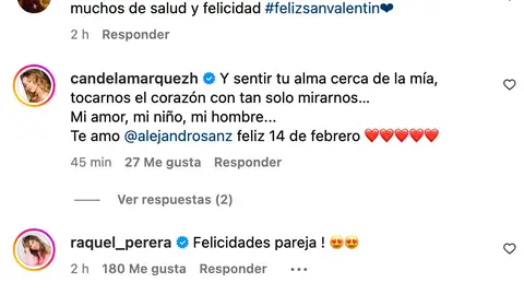 La respuesta de Candela Márquez y Raquel Perera al post de Alejandro Sanz La respuesta de Candela Márquez y Raquel Perera al post de Alejandro Sanz