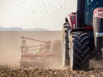 Tractor en el campo 