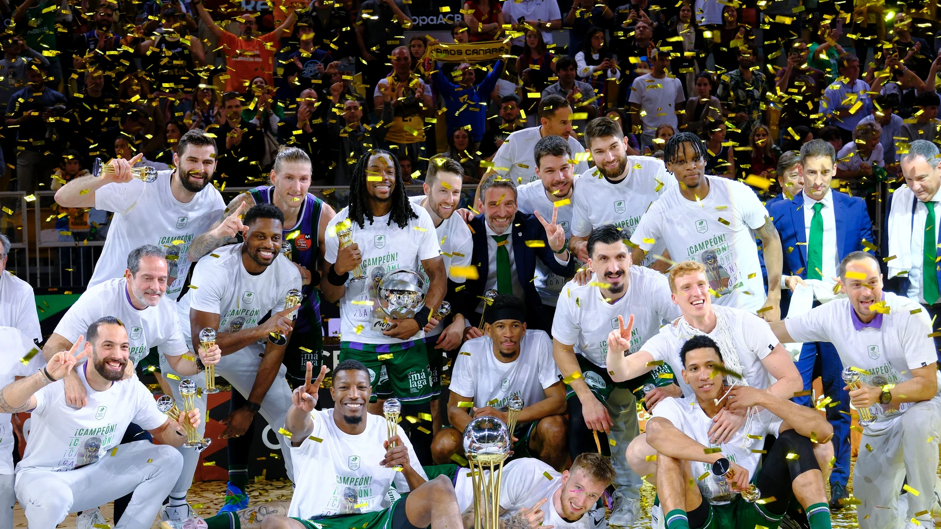 Unicaja posa con el trofeo de campeón de la Copa del Rey 2025 Unicaja posa con el trofeo de campeón de la Copa del Rey 2025