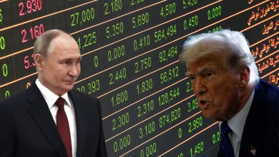 Imagen de Donald Trump y su hom&oacute;logo ruso, Vladimir Putin. 