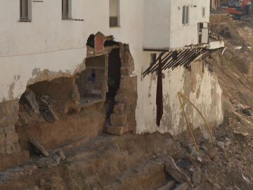 Edificio arrasado por la DANA en Chiva