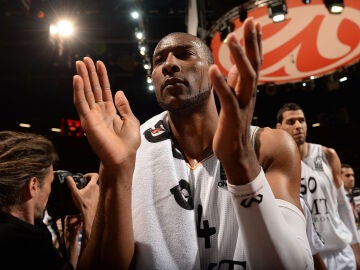 Marcus Slaughter, en un partido del Real Madrid en la Euroliga en 2014