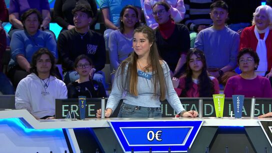 Sara en La ruleta de la suerte
