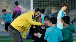 Albiol, en la inauguración del nuevo campo de La Torre Albiol, en la inauguración del nuevo campo de La Torre