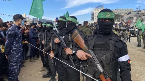 Combatientes de Hamás en Gaza Combatientes de Hamás en Gaza