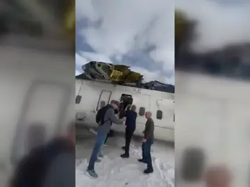 El avión accidentado en Toronto El avión accidentado en Toronto