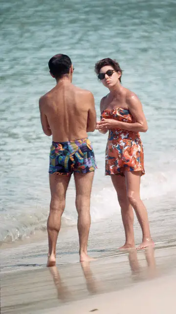 La princesa Margarita en Mustique en 1976 La princesa Margarita en Mustique en 1976