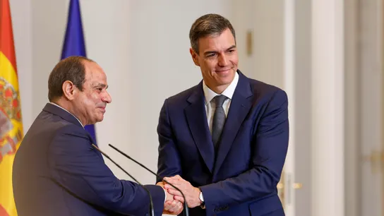 Pedro Sánchez y el presidente de Egipto, Abdel Fatah Al Sisi Pedro Sánchez y el presidente de Egipto, Abdel Fatah Al Sisi