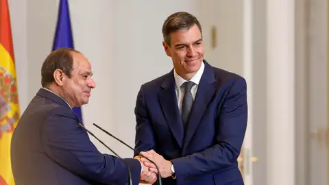 Pedro Sánchez y el presidente de Egipto, Abdel Fatah Al Sisi Pedro Sánchez y el presidente de Egipto, Abdel Fatah Al Sisi