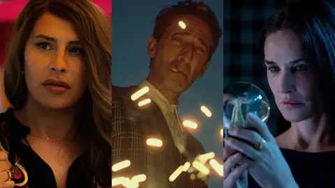 Karla Sofía Gascón, Adrien Brody y Demi Moore Karla Sofía Gascón, Adrien Brody y Demi Moore