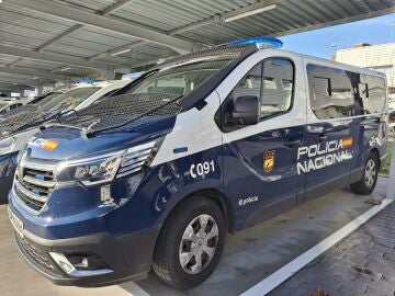 Furgoneta de la Policía Nacioanl de Valladolid.