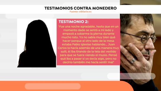 Testimonios contra Monedero.