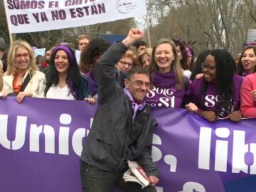 Monedero, en una manifestación del 8M