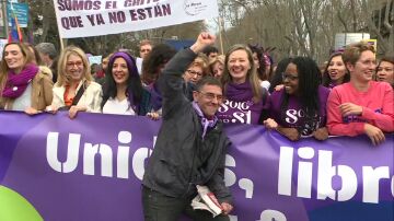 Monedero, en una manifestación del 8M