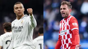 Kylian Mbappé y Cristhian Stuani Kylian Mbappé y Cristhian Stuani