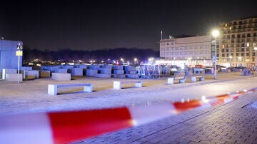 Cordón policial en el lugar en el que el ciudadano español fue apuñalado