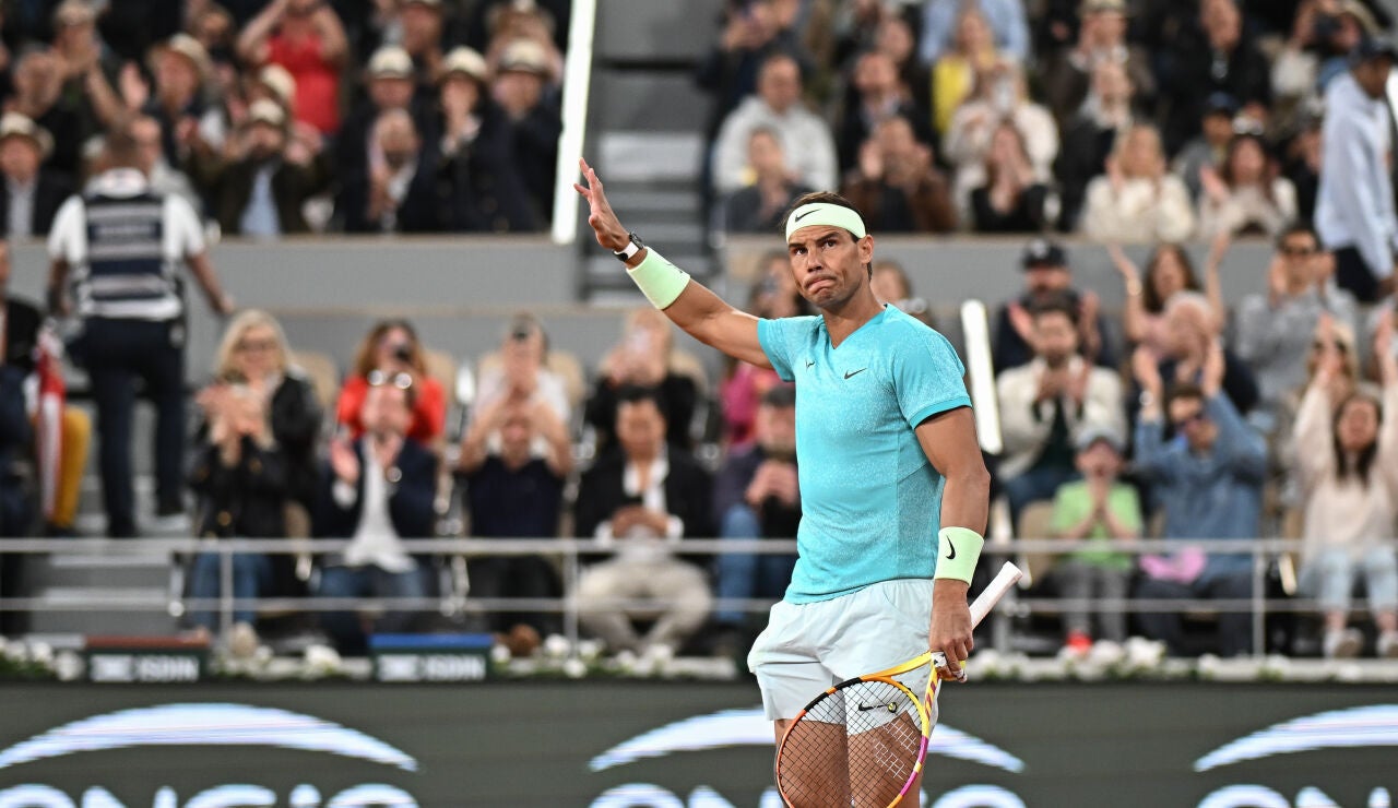 Rafa Nadal durante el Roland Garros 2024